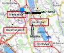 Petite carte concernant la proximité entre Hitzkirch et Mentziken (Réformés). Source: https://fr.viamichelin.ch/web/Cartes-plans/Carte_plan-Menziken