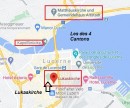 Plan de Lucerne situant la Lukaskirche. Source: https://www.google.ch/maps/place/Lukaskirche/
