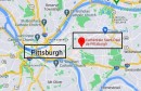 Situation géographique. Source: https://www.google.com/maps/place/Cath%C3%A9drale+Saint-Paul+de+Pittsburgh/