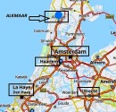 Alkmaar, carte. Source: Viamichelin