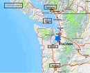Tacoma, situation géographique (source: Viamichelin)