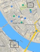 Clarakirche, situation dans Bâle (https://search.ch/map/Basel)