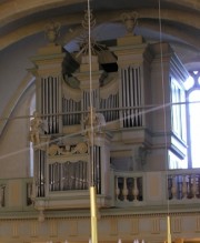 Photo de l'orgue à Montlebon. Cliché personnel