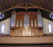Temple Farel, autre vue de l'orgue Kuhn. Cliché personnel