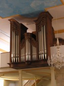 L'orgue Kuhn de l'église de Bure. Une belle réussite. Cliché personnel (2006)