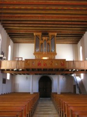 Vue de la nef en direction de l'orgue Ayer-Morel. Cliché personnel