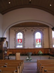 Vue intérieure de l'église de Wohlen. Cliché personnel