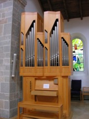 L'orgue de choeur de la Collégiale (facteur Cäcilia AG). Cliché personnel