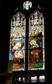Notre-Dame, Neuchâtel, vitrail axial. Cliché personnel