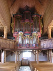 Vue du Grand Orgue Mathis depuis la nef. Un instrument remarquable. Cliché personnel