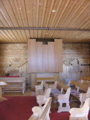 Intérieur de la petite église des Mosses. Cliché personnel