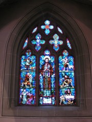 Un vitrail en l'église de Moudon. Cliché personnel