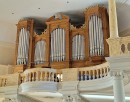 Vue de l'orgue AHREND du Temple de Morges. Cliché personnel (le 23 novembre 2022)