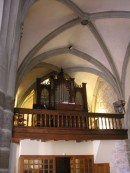 Orgue Goll de St-Saphorin, restauré par le facteur Kuhn. Cliché personnel (début 2006)