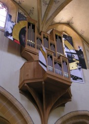Autre vue de l'orgue de nef Metzler (Stadtkirche, Bienne). Cliché personnel