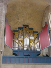 Vue de l'orgue J. Ahrend à Payerne. Cliché personnel