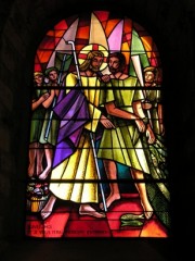 Autre vitrail en l'église de La Chiésaz. Cliché personnel