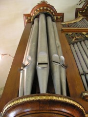 Vue de la tourelle gauche de l'orgue. Goumois. Cliché personnel