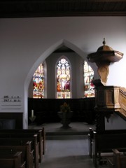 Vue intérieure du choeur de l'église d'Aarberg. Cliché personnel