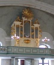 Orgue du facteur Eule dans cette église française de Berlin. Cliché personnel du frère de l'auteur du site (2007)