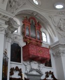 Vue de l'orgue Victor Ferdinand Bossard (vers 1760) de Bürglen. Cliché personnel (2 mai 2009)