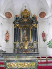 Vue du maître-autel de la Pfarrkirche de Dagmersellen. Cliché personnel