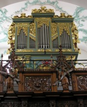Magnifique vue de l'orgue de l'Evangile (orgue Albrecht, 1693, restauré par Goll). Cliché personnel
