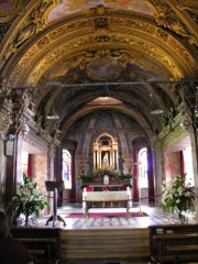 Vue du choeur de la Madonna del Sasso. Cliché personnel