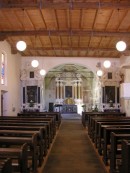 Vue intérieure de l'église San Antonio de Roveredo (baroque). Cliché personnel (sept. 2007)