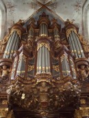 Vue du Grand Orgue Arp Schnirger de Zwolle (Grote Kerk). Crédit: //nl.wikipedia.org/