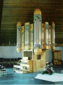 Orgue du facteur H. Rapp (1993) à Trier (St Augustinus). Crédit: www.orgelbaurapp.de/