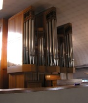 Autre vue de l'orgue (de trois-quarts au soleil couchant). Cliché personnel