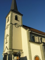 Eglise de Courtion, canton de Fribourg. Cliché personnel (nov. 2007)