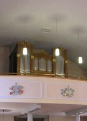 Une dernière vue de l'orgue de Vuippens, depuis la nef. Cliché personnel