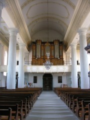 Vue de la nef en direction l'orgue Spaich. Cliché personnel