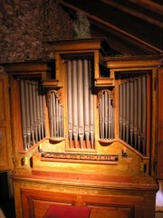 Musée suisse de l'Orgue: orgue de campagne du Toggenburg (18ème s.). Cliché personnel