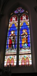Villers-le-Lac (Franche-Comté, Doubs), vitrail de l'église. Cliché personnel