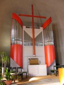 Vue générale de l'orgue Mathis (2000) en l'église de Winznau. Cliché personnel (09.02.2008)