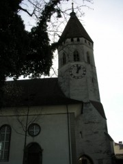 Vue de la Stadtkirche de Thoune. Cliché personnel (fév. 2008)