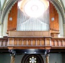 Vue de l'orgue Reger de Meiningen, Stadtkirche. Crédit: //de.wikipedia.org/