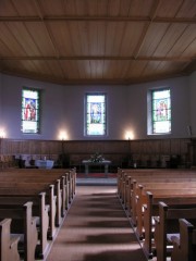 Vue intérieure de l'église réformée de Krauchthal. Cliché personnel