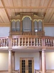 Perspective sur l'orgue Goll/Wälti depuis la nef. Cliché personnel