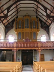 Vue de l'orgue Ayer depuis la nef. Cliché personnel