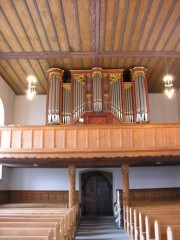 Vue de l'orgue Kuhn (1984) de Sumiswald. Cliché personnel