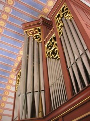 La Neuveville. Blanche Eglise, l'orgue. Cliché personnel