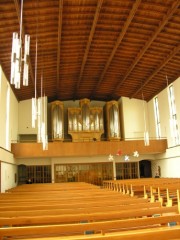 Vue de la nef en direction de l'orgue Graf. Cliché personnel