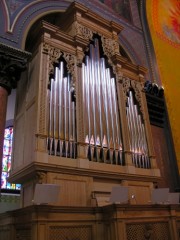 Vue de l'orgue de choeur Marco Fratti, Trinité de Berne (2008). Cliché personnel