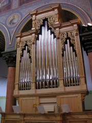 Vue générale de l'orgue Marco Fratti. Cliché personnel