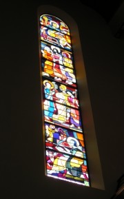 Un vitrail à St-Pierre à Fribourg. Cliché personnel