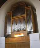 L'orgue Füglister (2001) du temple du Pasquart à Bienne. Cliché personnel (4 mai 2008)